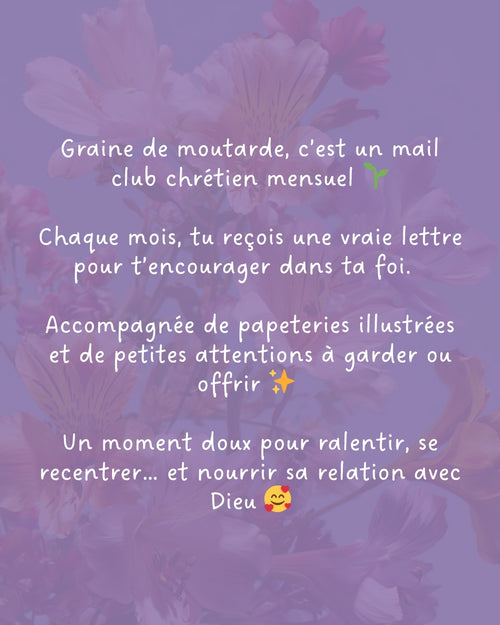 Graine de moutarde 🌱 - Courrier chrétien mensuel